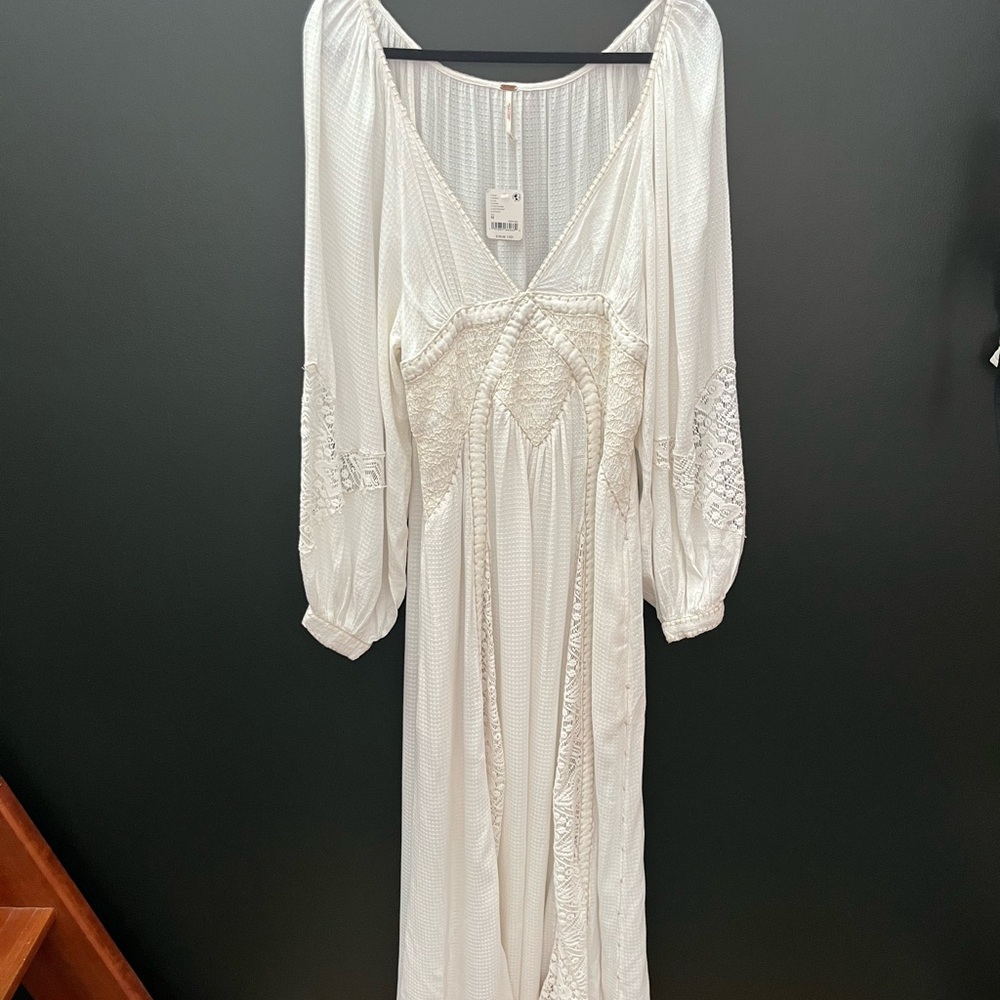 New Free People Lace SW Style White Maxi Dress